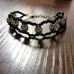 Rhinestone beaded bracelet